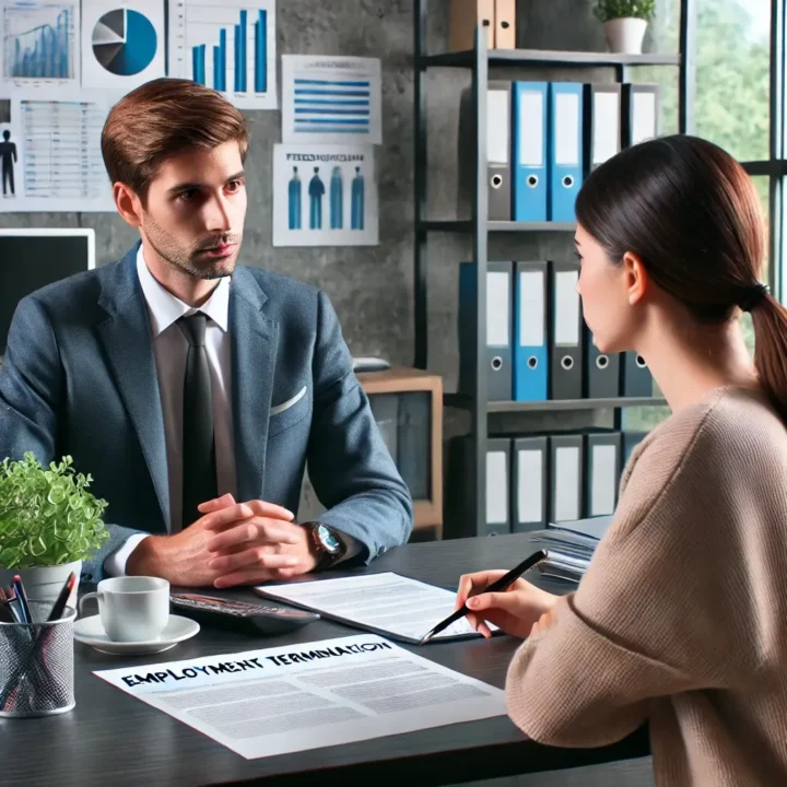 An_office_setting_representing_a_discussion_about_redundancy